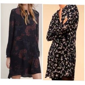 Aritzia Wilfred Silk Bossut Botton Down Shirt Dress